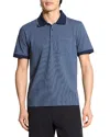 Theory Pique Polo Shirt In Blue