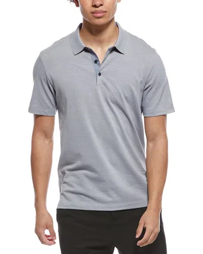 Theory Pique Polo Shirt In Blue