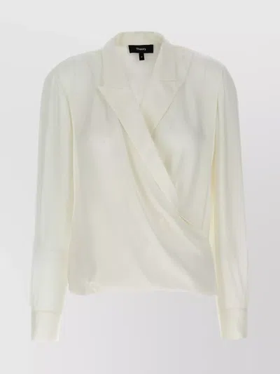 THEORY 'PK LABEL WRAP' BLOUSE