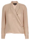 Theory 'pk Label Wrap' Blouse