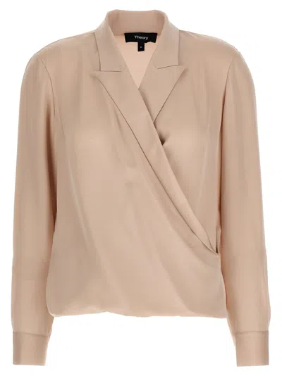 Theory 'pk Label Wrap' Blouse