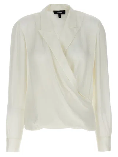 Theory 'pk Label Wrap' Blouse