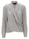 Theory 'pk Label Wrap' Blouse