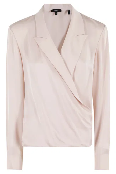 THEORY PK LAPEL WRAP BL MOD