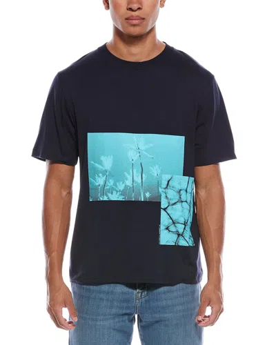 Theory Placed Pool T-shirt In Blue