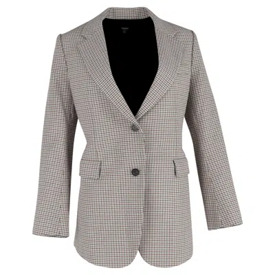 Theory Plaid Blazer In Multicolor Cotton In Neutral