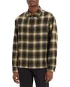 Theory Plaid Button Down Overshirt In Multi