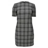 Theory Plaid Mini Dress In Grey Wool In Grey