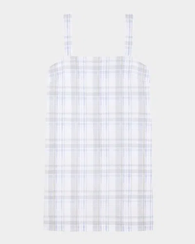 THEORY PLAID MINI SHIFT DRESS