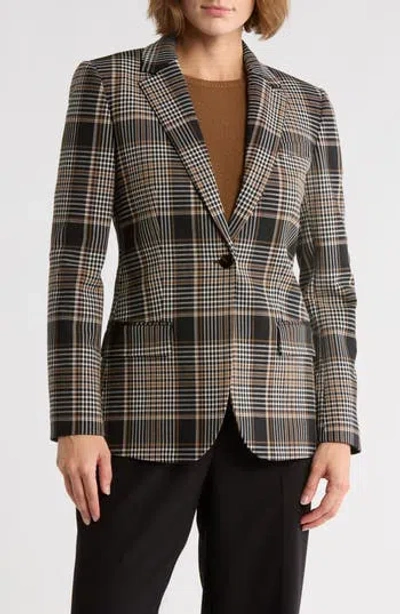 Theory Plaid Notch Lapel Blazer In Multi