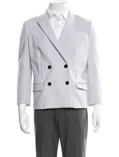Pre-owned Theory Plaid Print Blazer In Multi