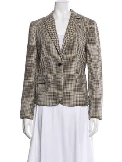Pre-owned Theory Plaid Print Blazer W/ Tags In Multi