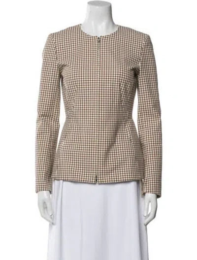 Pre-owned Theory Plaid Print Evening Jacket In Multi