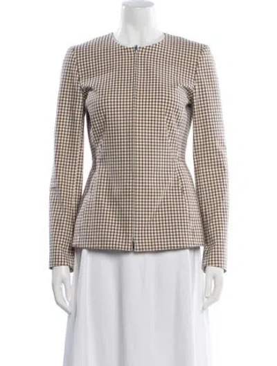 Pre-owned Theory Plaid Print Evening Jacket In Multi