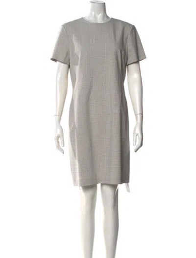 Pre-owned Theory Plaid Print Knee-length Dress W/ Tags In Multi
