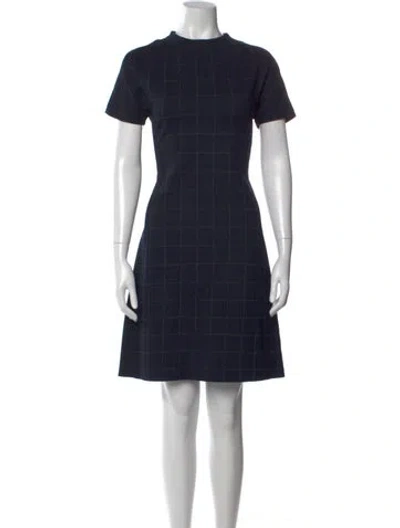 Pre-owned Theory Plaid Print Mini Dress