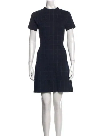 Pre-owned Theory Plaid Print Mini Dress