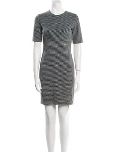Pre-owned Theory Plaid Print Mini Dress In Black
