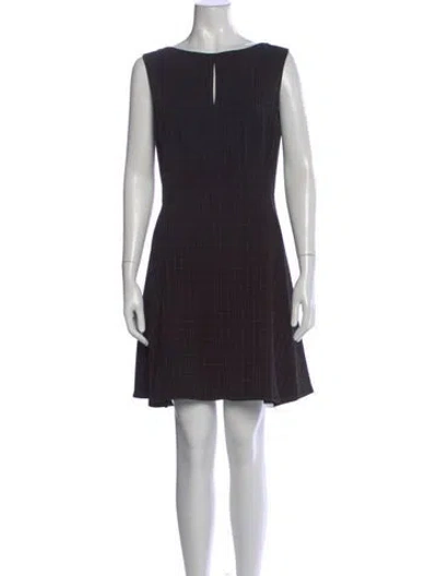 Pre-owned Theory Plaid Print Mini Dress In Blue