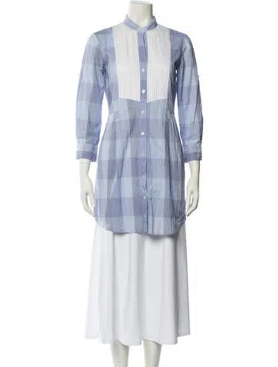 Pre-owned Theory Plaid Print Mini Dress In Multi