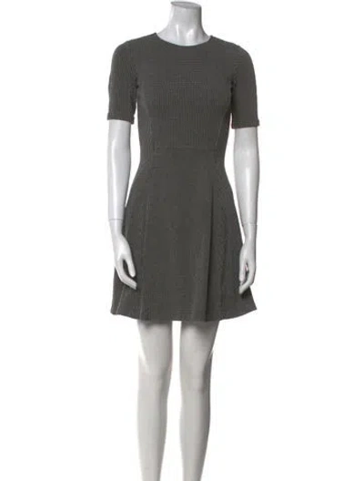 Pre-owned Theory Plaid Print Mini Dress In Multi