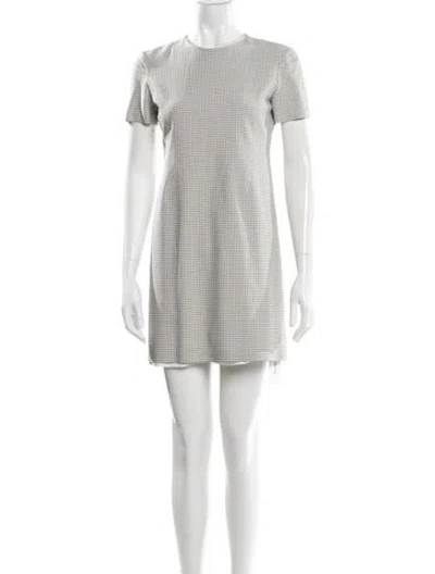 Pre-owned Theory Plaid Print Mini Dress In Multi