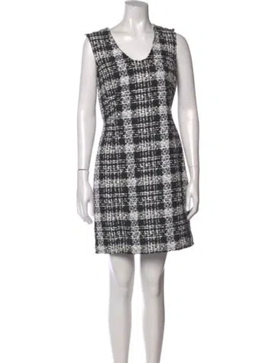 Pre-owned Theory Plaid Print Mini Dress In Multi