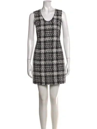 Pre-owned Theory Plaid Print Mini Dress In Multi