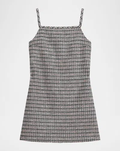 Theory Plaid Sleeveless Mini Dress In Multi