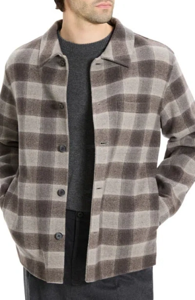 THEORY THEORY PLAID WOOL & CASHMERE FLANNEL BUTTON-UP SHIRT JACKET