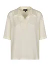 Theory Plain Polo Shirt In Neutral