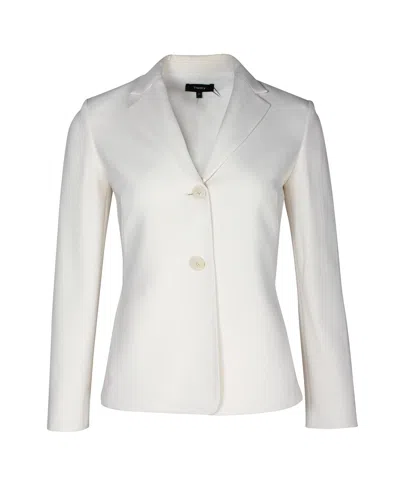 Theory Pleat Blazer In White Triacetate