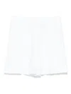 Theory Cuffed Mini Shorts In Good Linen In White