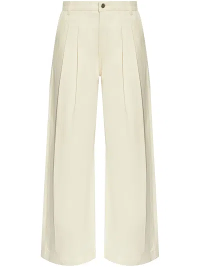 Theory Pleat-detailing Trousers In Beige