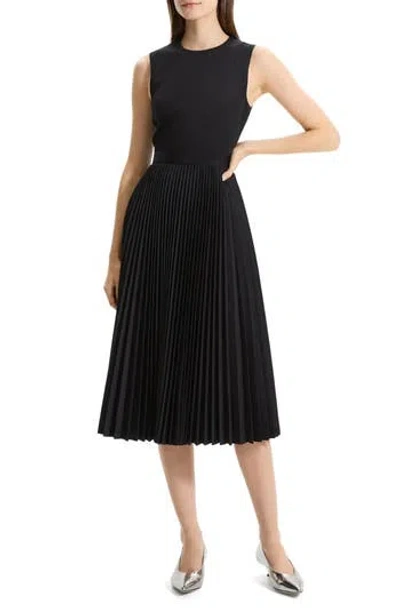 THEORY THEORY PLEAT SKIRT MIDI DRESS