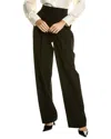 Theory Bistre High Waist Tapered Ankle Pants In Black