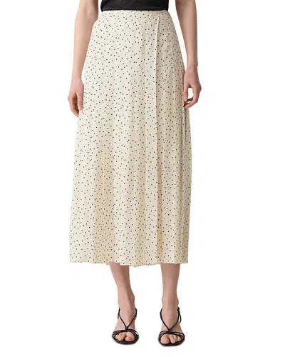 Theory Pleat Wrap Skirt In Neutral