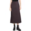 Theory Pleated A-line Skirt In Brown