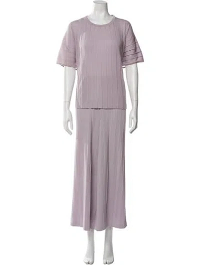 Pre-owned Theory Pleated Accents Pant Set In Purple