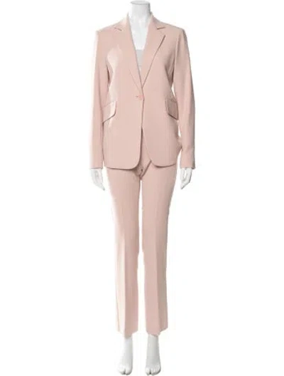 Pre-owned Theory Pleated Accents Pantsuit In Neutral