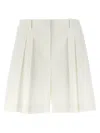 Theory Pleated Design Bermuda Shorts In White