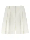 Theory Pleated Design Bermuda Shorts In White