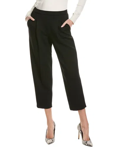 Theory Pleated Carrot Pant In Black