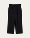 Theory Pleated Casual Drawstring Pants In Black