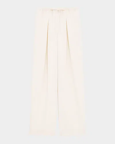 THEORY PLEATED CASUAL DRAWSTRING PANTS