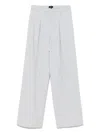Theory Pleated Crepe Trousers In Blau