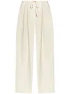 Theory Pleated Crepe Trousers In White