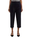 Theory Pleated Cropped Pants In New Navy