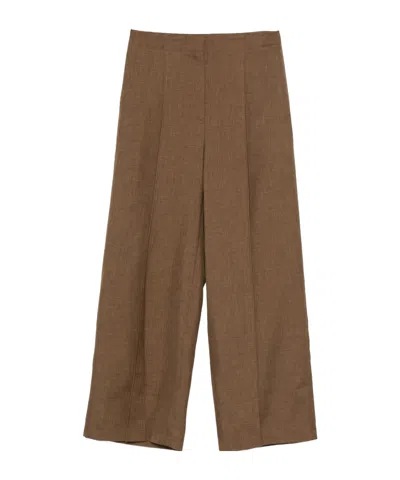 THEORY PLEATED CROPPED TROUSERS