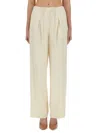 Theory Pants With Pleat In Neutrals